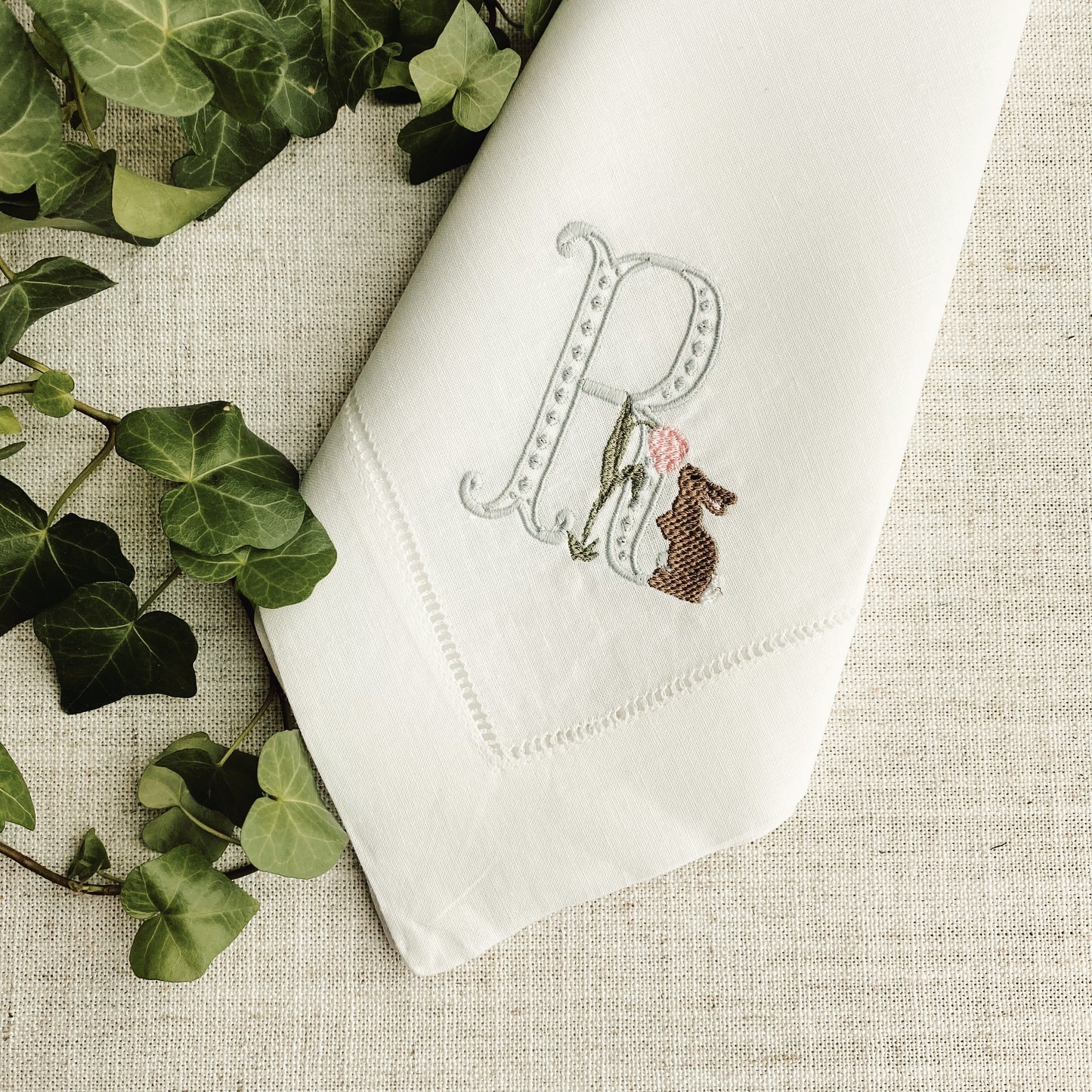 Easter Linen Dinner Napkins