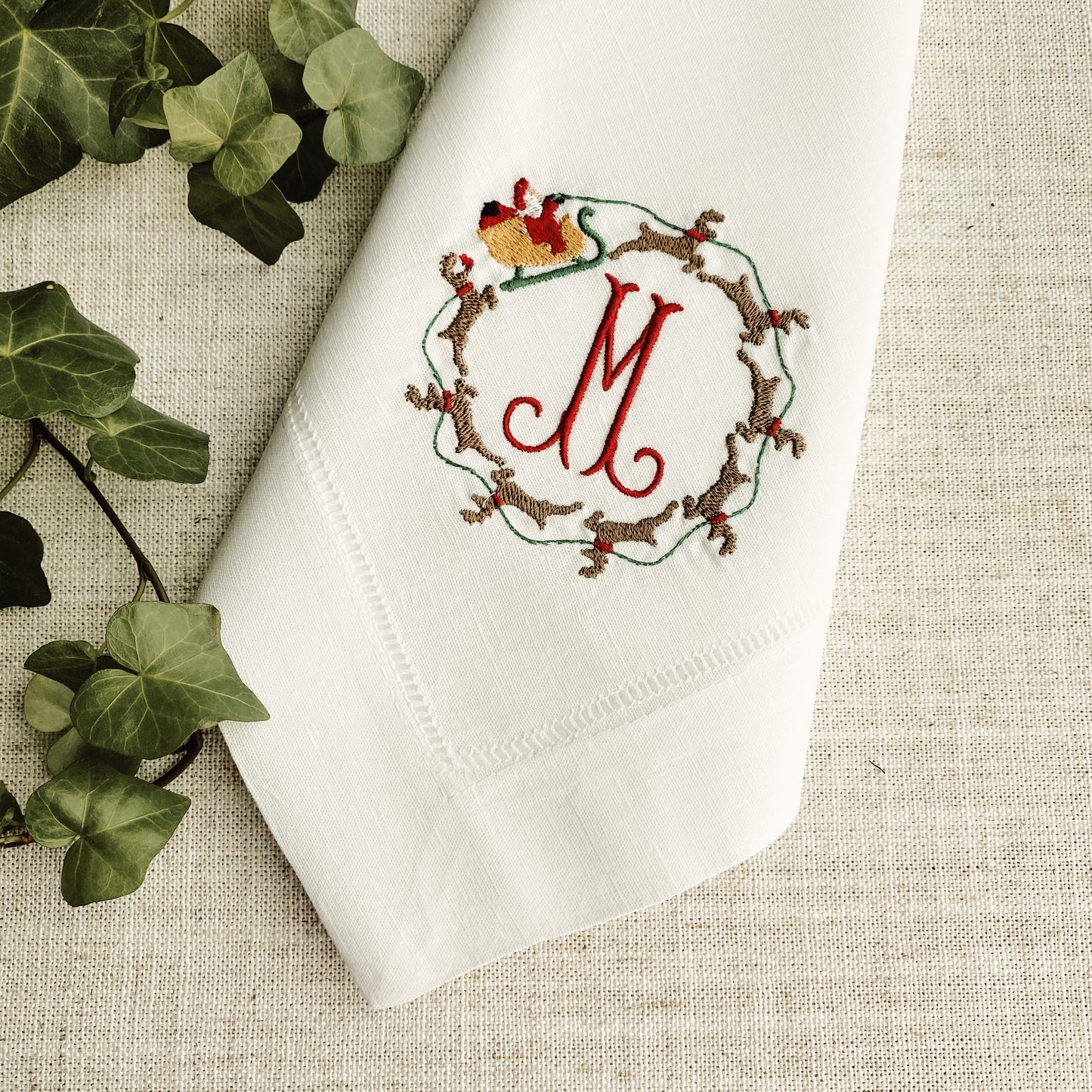 Santa's Sleigh Dinner Napkin