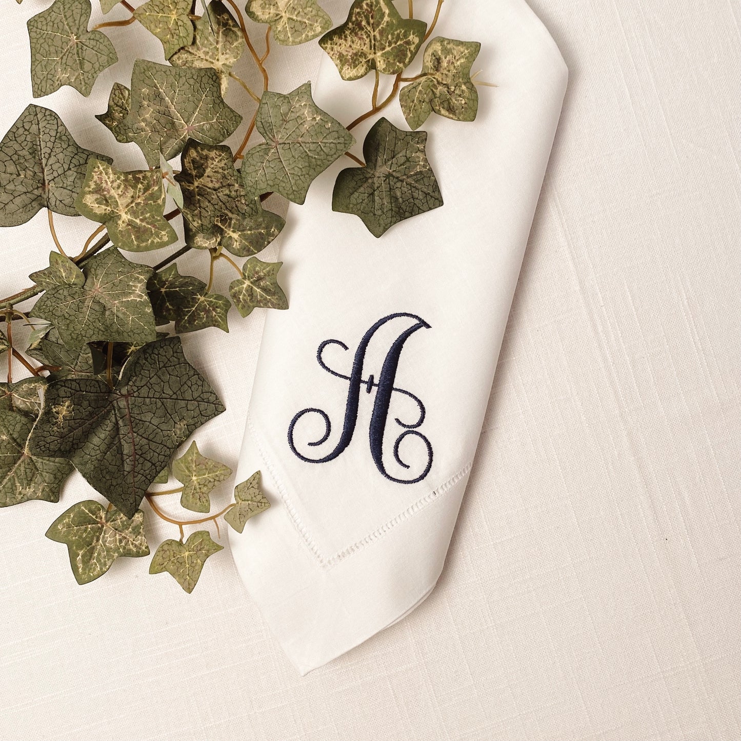 Single Monogram Dinner Napkins
