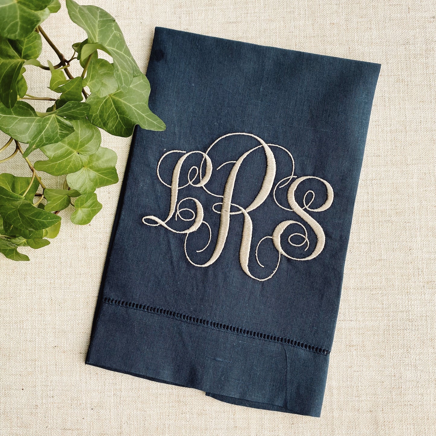 Monogram Hemstitch Towel