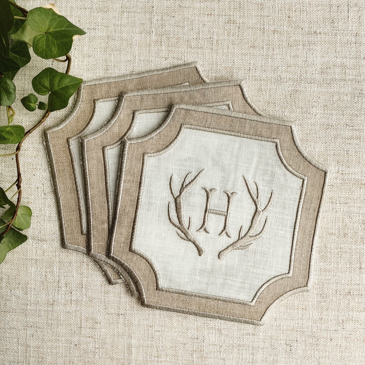Antler Monogram Cocktail Napkins