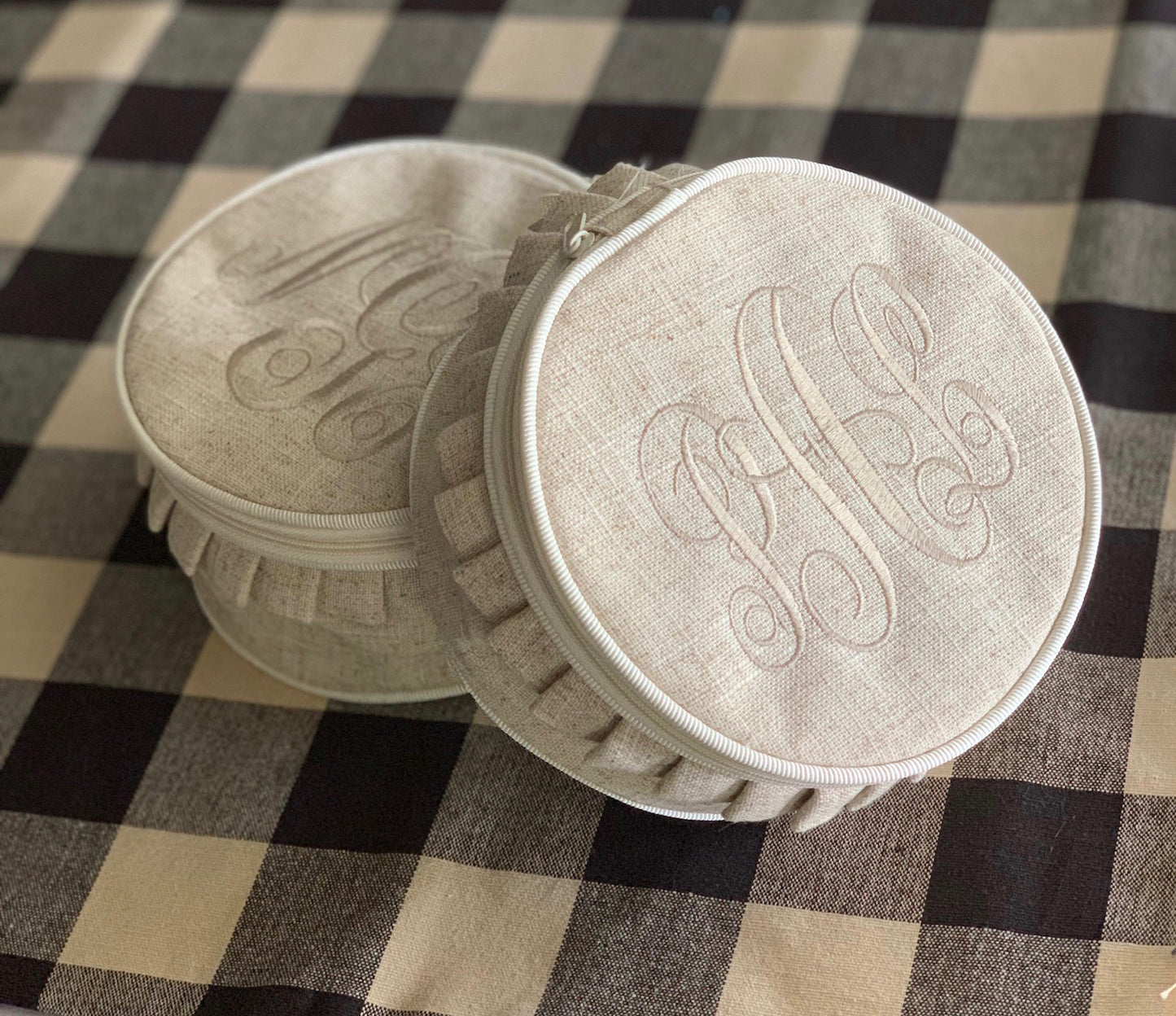 Linen Jewelry Bag