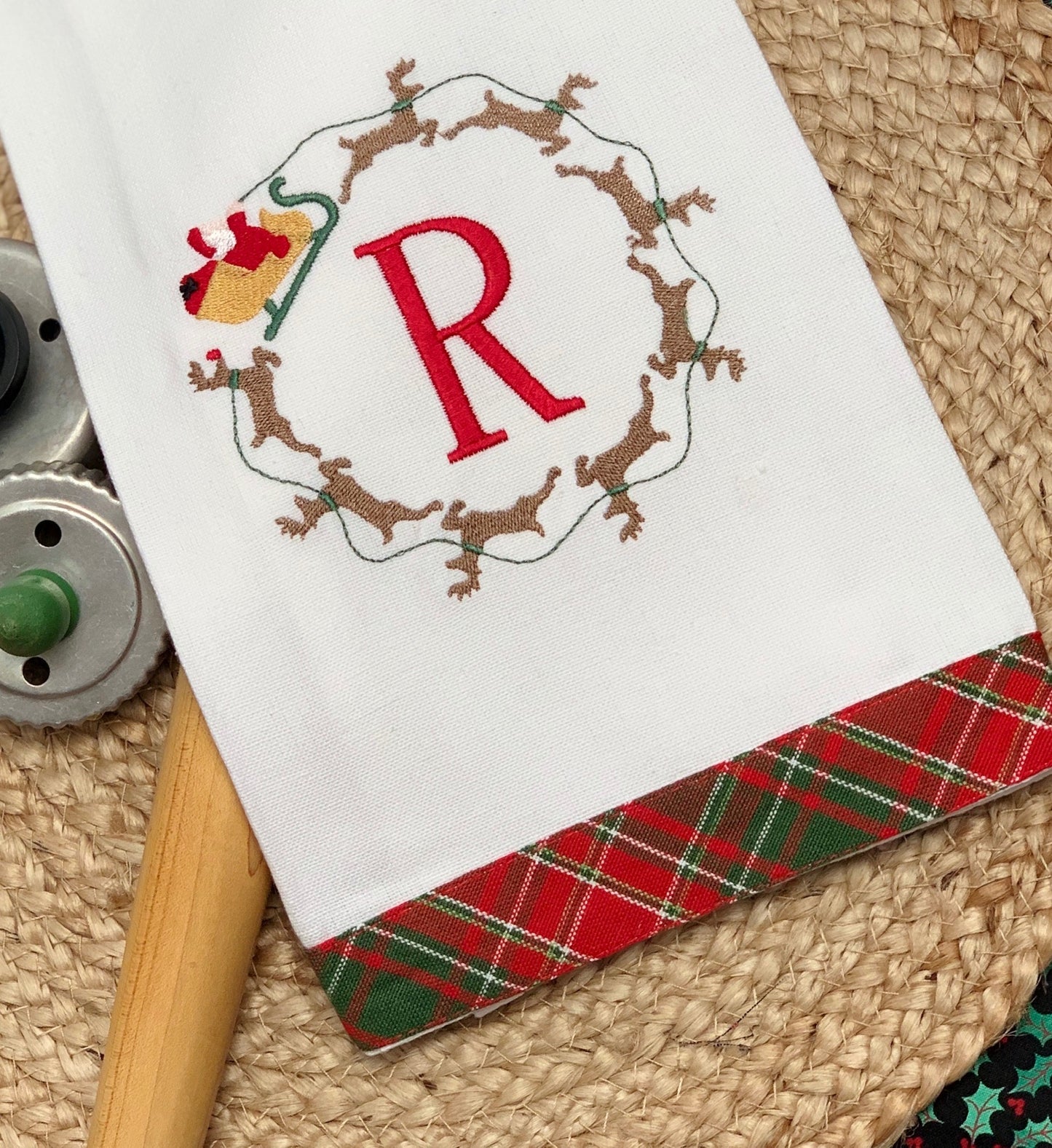 Santa Sleigh Kitchen Towel