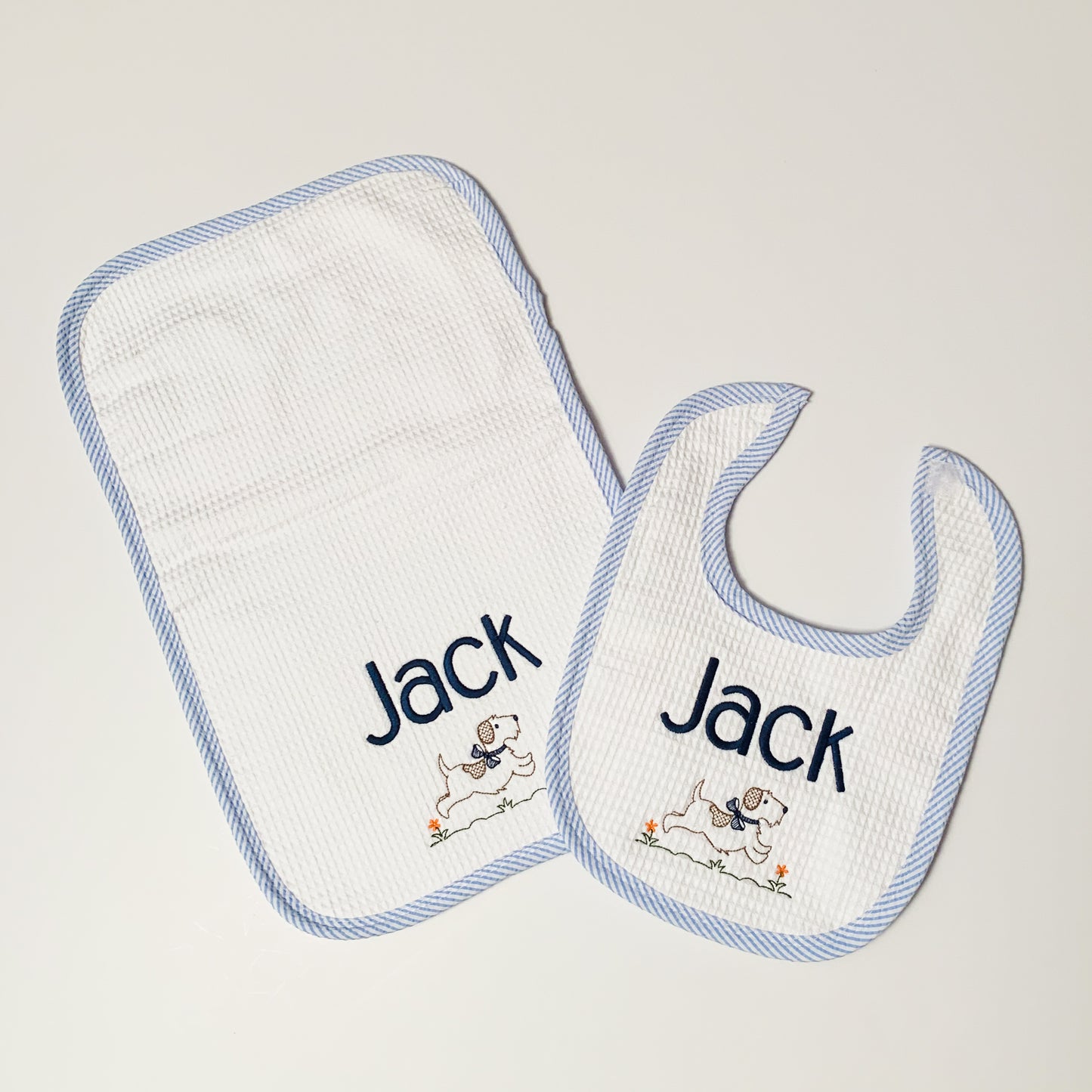 Puppy Bib and Burp Set