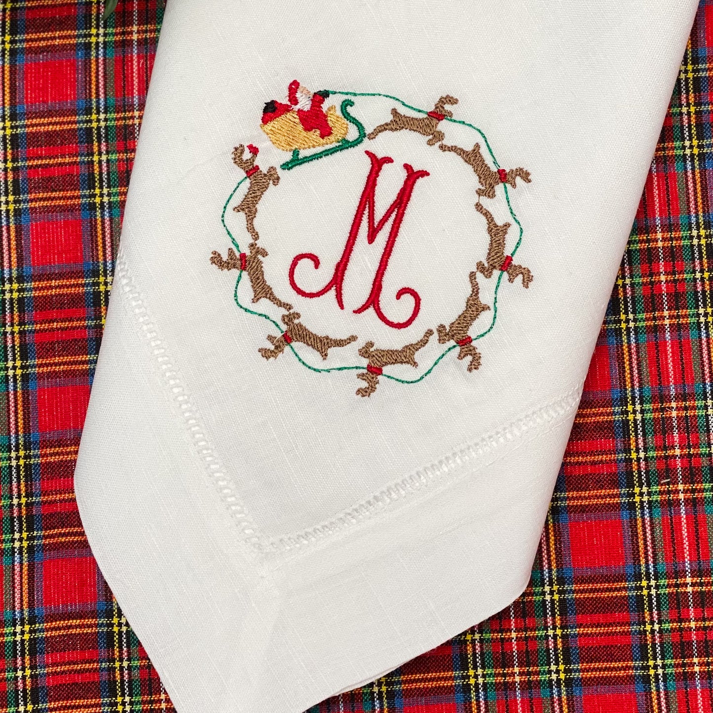 Santa's Sleigh Dinner Napkin