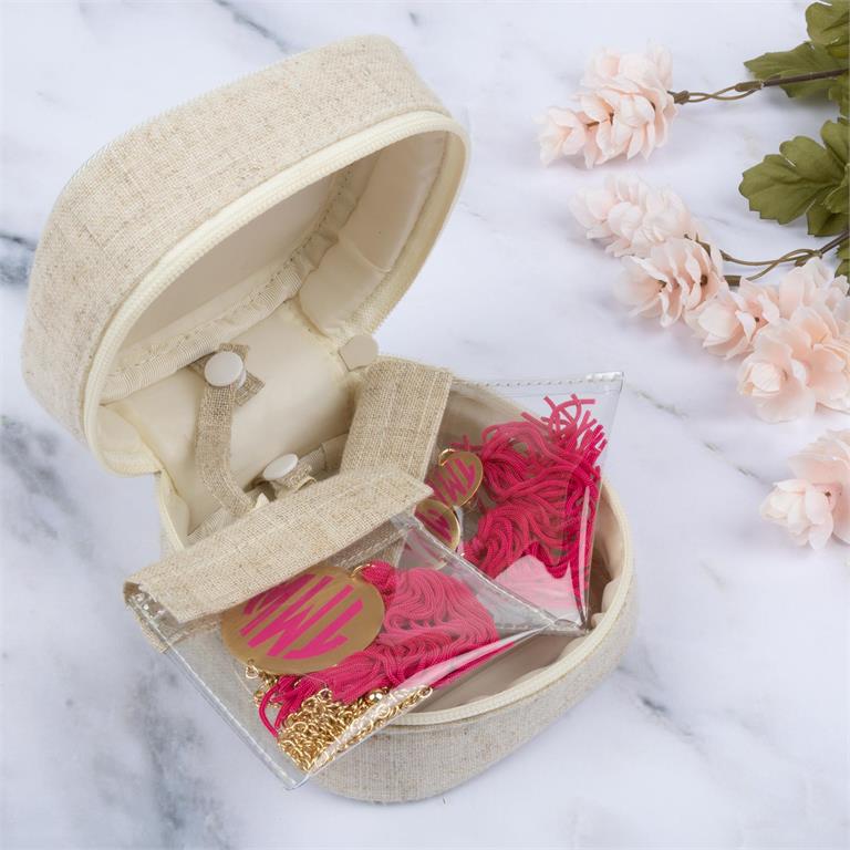 Linen Jewelry Case