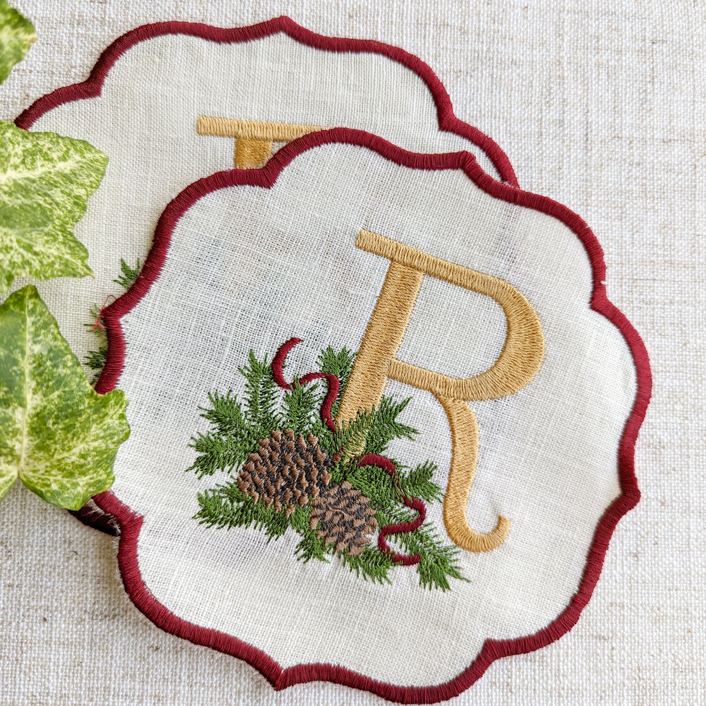 Holiday Pinecone Cocktail Napkins