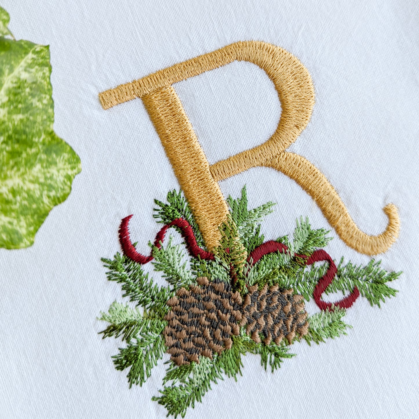 Holiday Pinecone Kitchen Towel