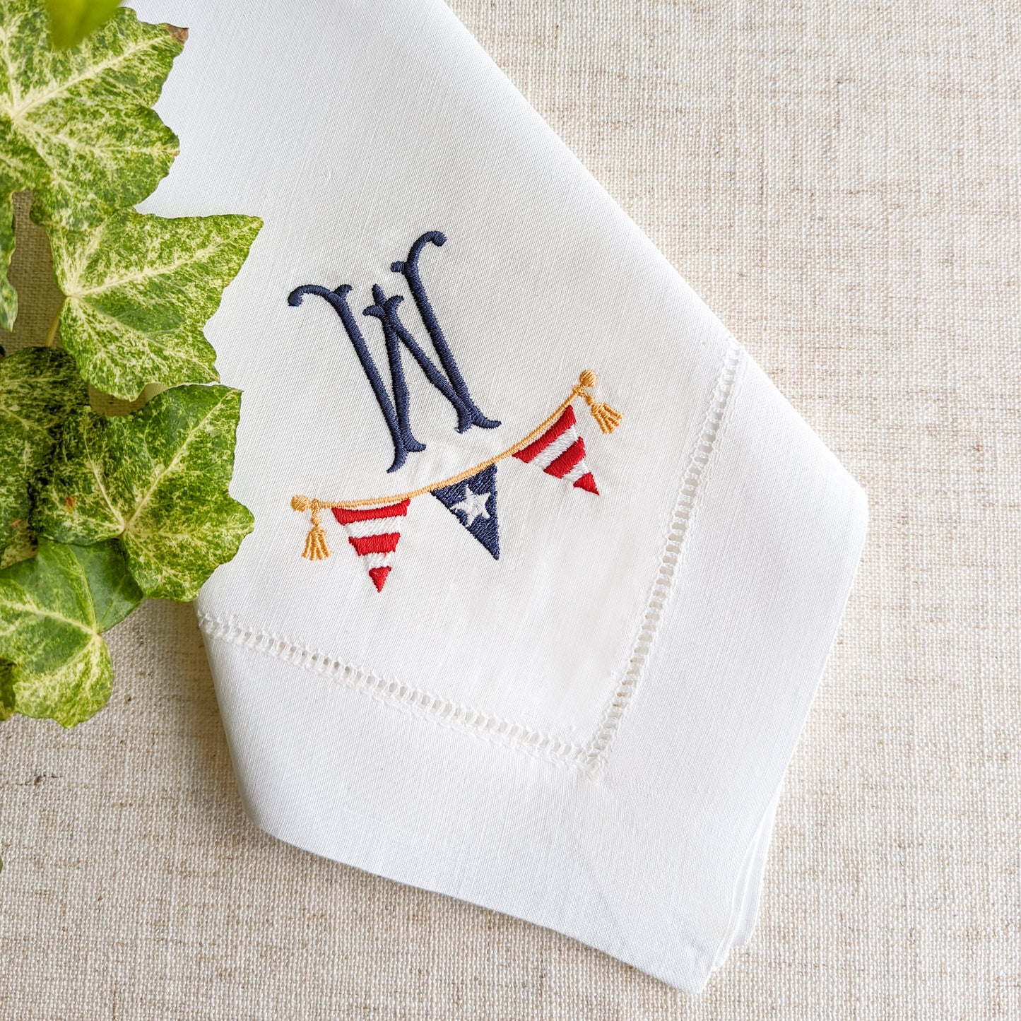 Patriotic Pennant Dinner Napkins