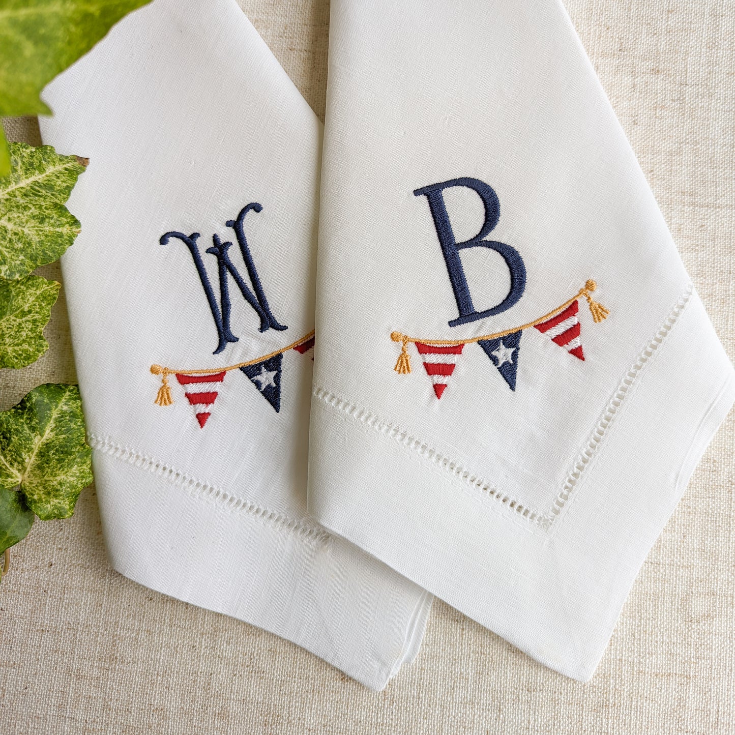 Patriotic Pennant Dinner Napkins