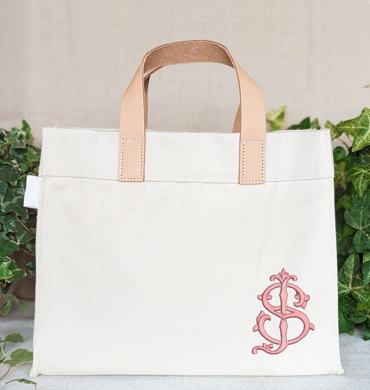 Monogram Corner Canvas Tote