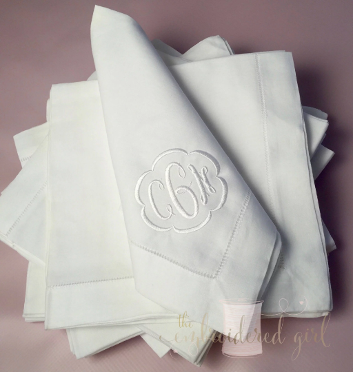 Monogrammed Linen Dinner Napkins, Linen Dinner Napkins, Monogrammed Dinner Napkins, Personalized Dinner Napkins, Personalized Linen Napkins