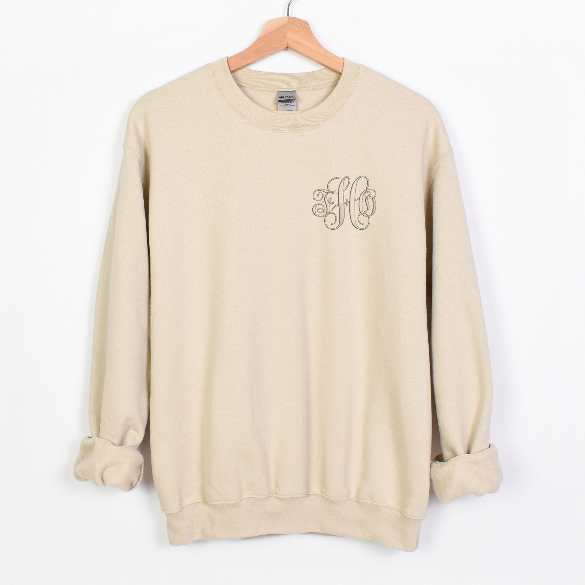 Monogram Sweatshirt – Embroidered Girl Monogram Sweatshirt – Embroidered Girl