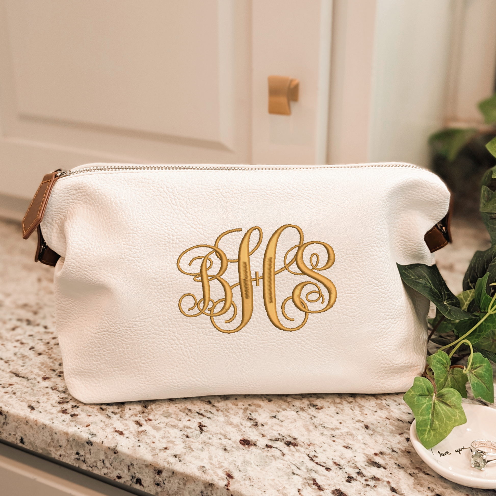 Monogrammed shop cosmetic bag