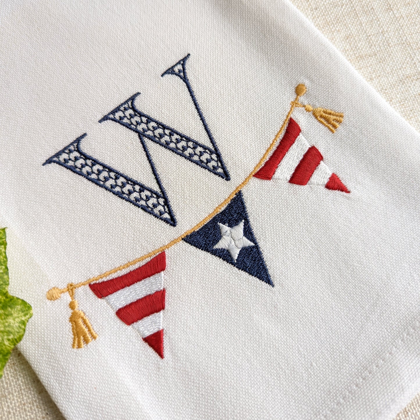 Patriotic Pennent Cotton Towel
